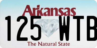 AR license plate 125WTB