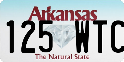 AR license plate 125WTC