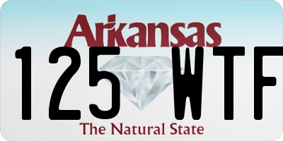 AR license plate 125WTF