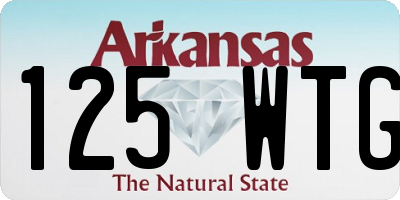 AR license plate 125WTG