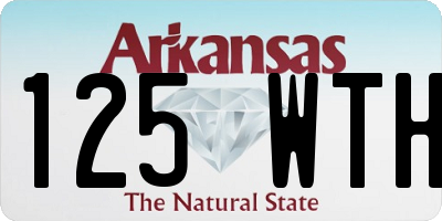AR license plate 125WTH
