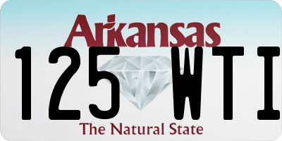 AR license plate 125WTI