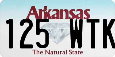 AR license plate 125WTK