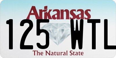 AR license plate 125WTL