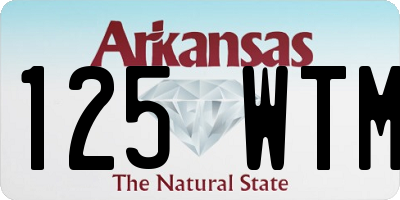 AR license plate 125WTM