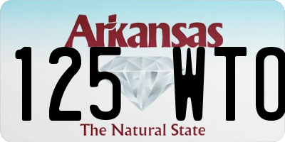 AR license plate 125WTO