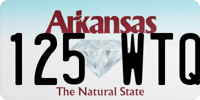AR license plate 125WTQ