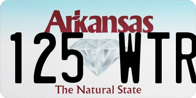 AR license plate 125WTR