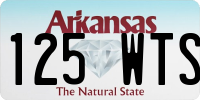 AR license plate 125WTS