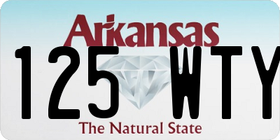 AR license plate 125WTY
