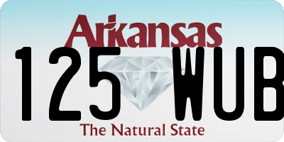 AR license plate 125WUB