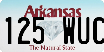 AR license plate 125WUC