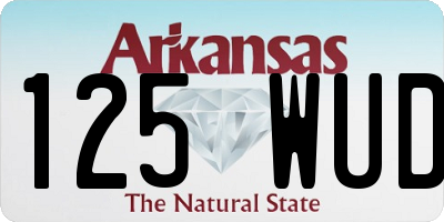 AR license plate 125WUD