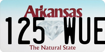 AR license plate 125WUE