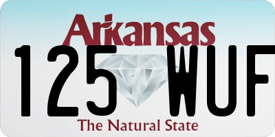 AR license plate 125WUF