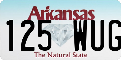 AR license plate 125WUG