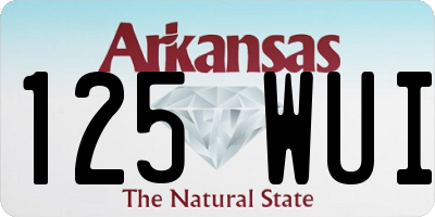 AR license plate 125WUI