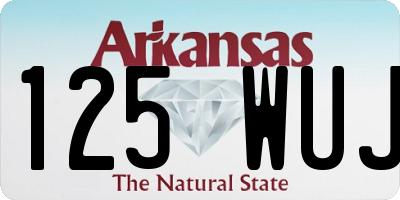AR license plate 125WUJ