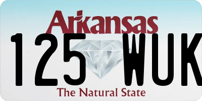 AR license plate 125WUK