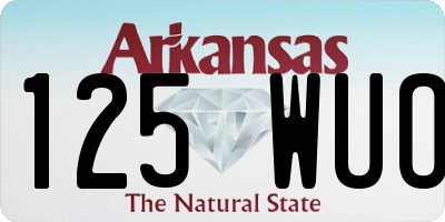 AR license plate 125WUO