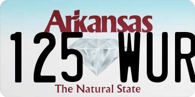 AR license plate 125WUR