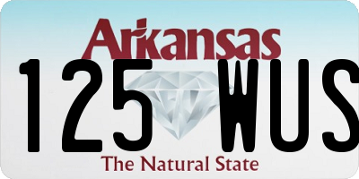 AR license plate 125WUS