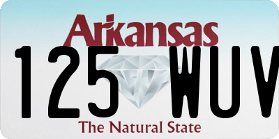 AR license plate 125WUV