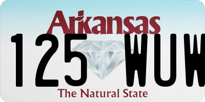 AR license plate 125WUW