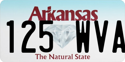 AR license plate 125WVA