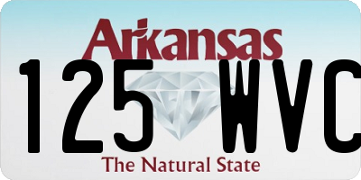AR license plate 125WVC