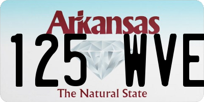 AR license plate 125WVE
