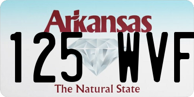 AR license plate 125WVF