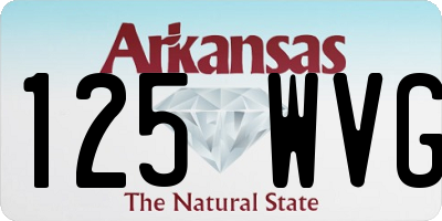 AR license plate 125WVG