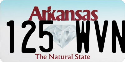 AR license plate 125WVN