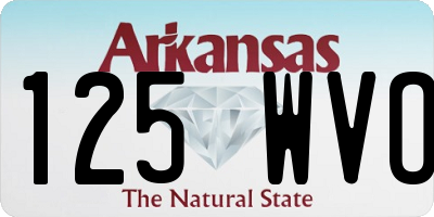 AR license plate 125WVO