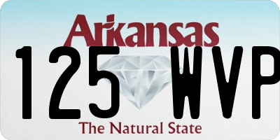AR license plate 125WVP