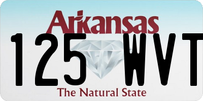 AR license plate 125WVT
