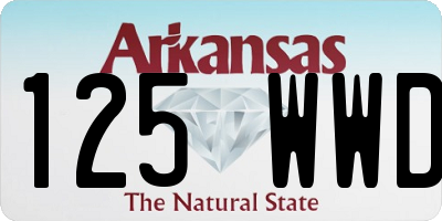 AR license plate 125WWD