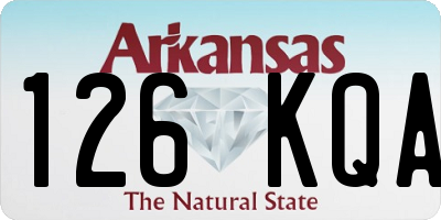 AR license plate 126KQA
