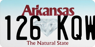 AR license plate 126KQW