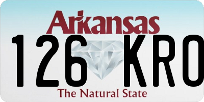 AR license plate 126KRO