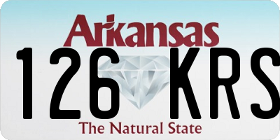AR license plate 126KRS