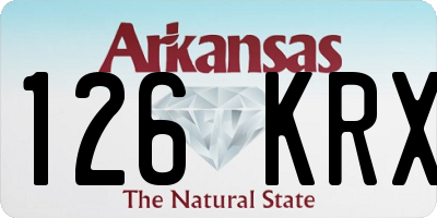 AR license plate 126KRX