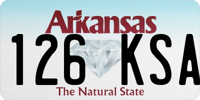 AR license plate 126KSA