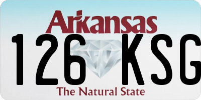AR license plate 126KSG