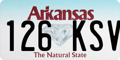 AR license plate 126KSV