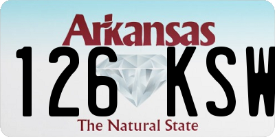 AR license plate 126KSW