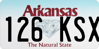 AR license plate 126KSX