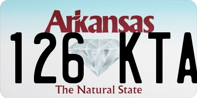 AR license plate 126KTA