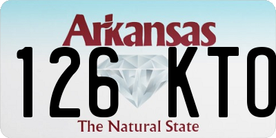 AR license plate 126KTO